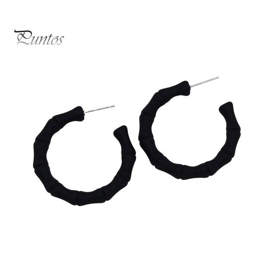 1 Pair Women Single Hoop Earrings Fashion Sweet Style Candy-Colored Acrylic Circle Earrings Holiday Party Dress Ear Jewelry Accessories Birthday