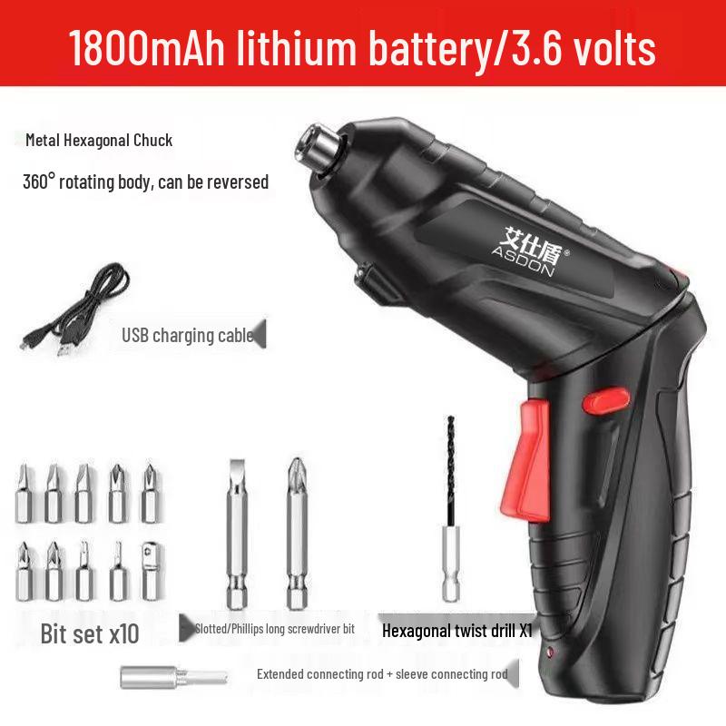Rechargeable Mini Electric Screwdriver Set - Multifunctional Household Drill Tool