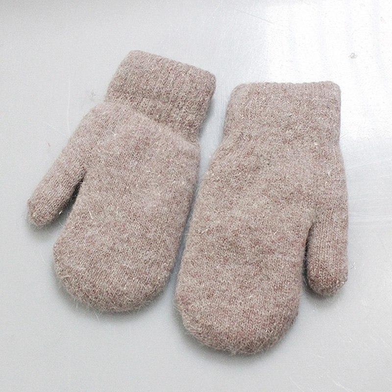 1pair Women Winter Keep Warm Plush Gloves Elasticity Soft Full Fingers Mittens Imitation Rabbit Fur Knitted Girls Fashion Gloves