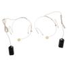 Head Mounted Wireless Microphone 2.4G Wireless 2 Transmitter and 1 Receiver Headset Mic