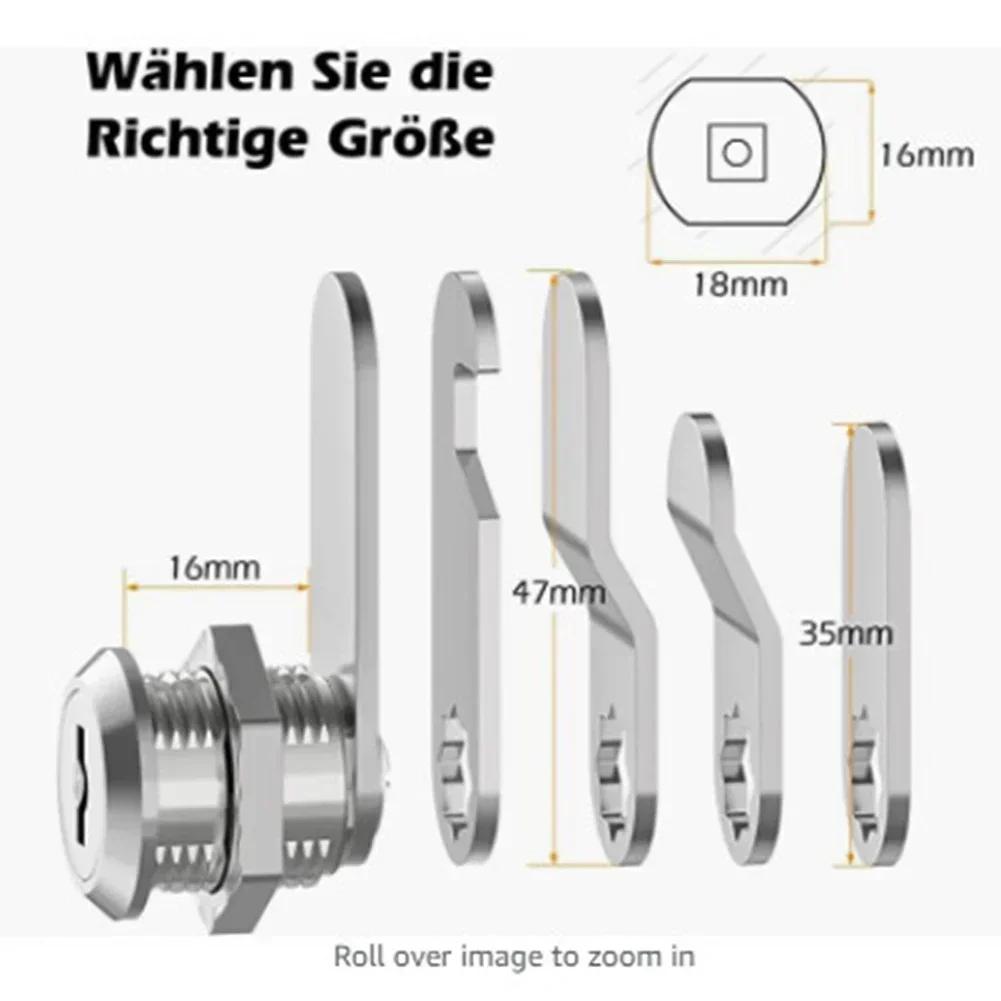 16/30mm Cam Lock Door File Cabinet Lock Cam Lock Keyed Drawer Cabinet Mail Box Locker Cupboard 5 Key For Use On Wood