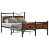 VidaXL Bed Frames Without Mattress Smoked Oak 120x200 Cm Engineered Wood 4106924