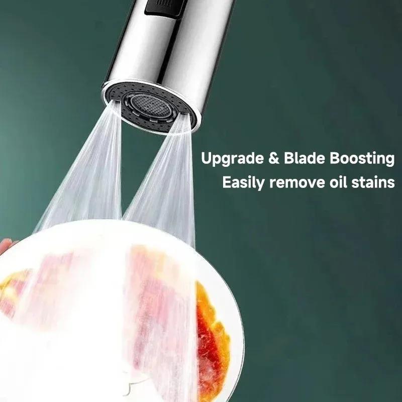 1 Piece Metal Alloy Water Saving Faucet 3 Triple Mode Faucet Extender Home Extension Shower Head Filter Splash Guard