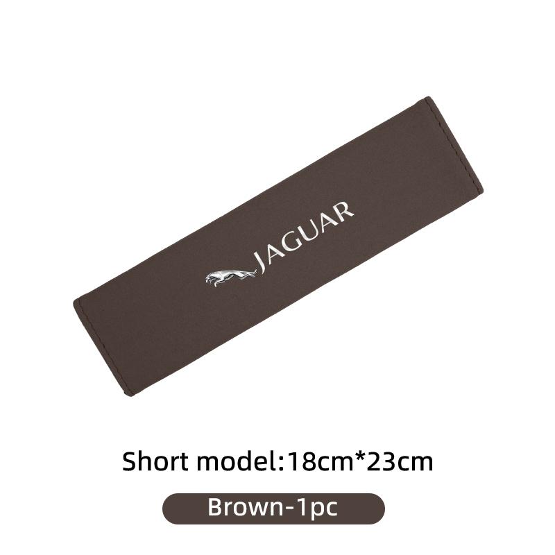 Suede Car Seat Safety Belt Shoulder Protection Mat Badge Accessories For Jaguar XF XJ XE XK S-Type F-Type X-Type F-Pace I-Pace