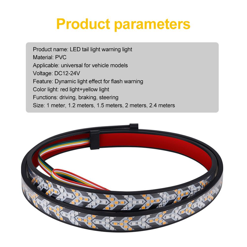 Auto Streifen Blinker Leuchte Fließend Dynamisch Warnung Brems Rücklicht LKW LED Heckklappenlicht Pfeil LED Streifen 12V 24V