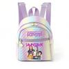 Kpop Synthetic Leather School Backpack for Girls Lightweight Candy Color Campus Bag