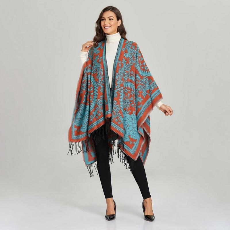 Women Vintage Ethnic Style Warm Scarf For Autumn Winter Travel