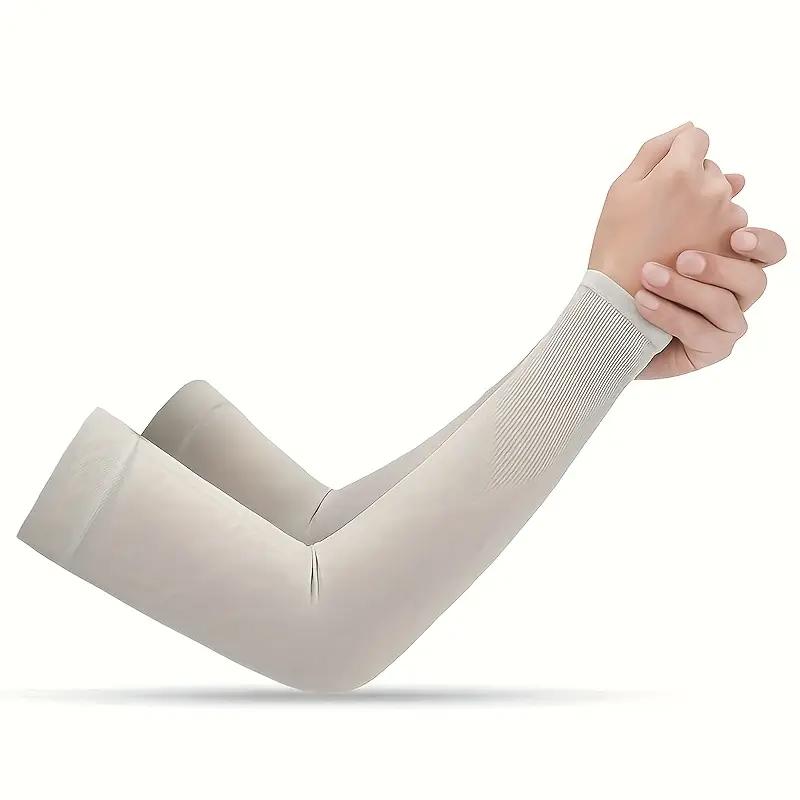

Unisex Arm Sleeves for Men Women Breathable Sweat-absorbing Sleeves Sports Sleeves UV Sun Protection Arm Cover Ice Silk Sleeves Universal size серый