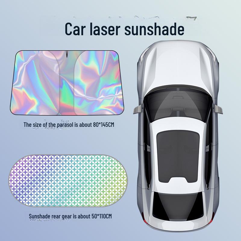 Laser Car Sunshade Privacy Curtain: Heat Insulation & Sun Protection for Front Windshield