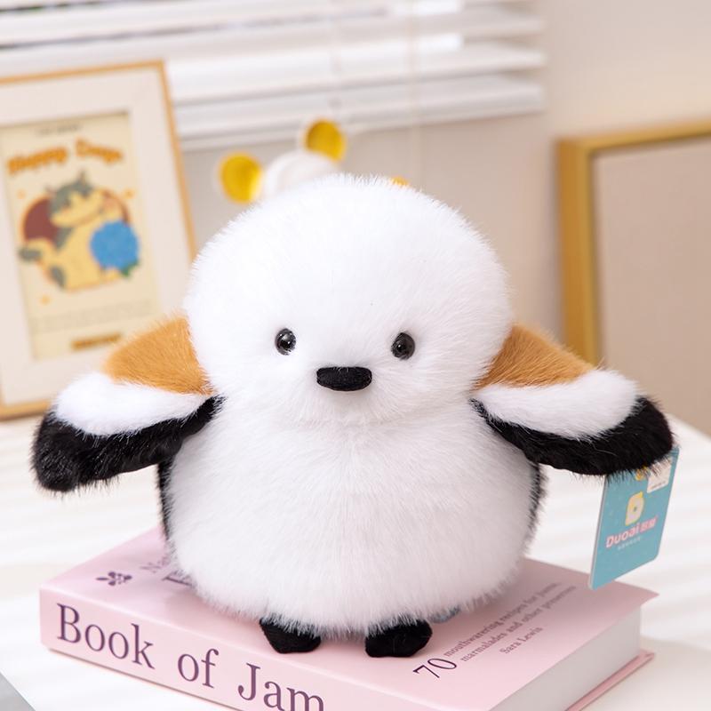 Jouets Peluches d'Oiseaux Kawaii 21cm Mini Poupées Peluches d'Oiseaux Artificiels Mignon Perroquet Moineau Réaliste Jouet Peluche pour Enfants Anniversaire Cadeaux de Noël