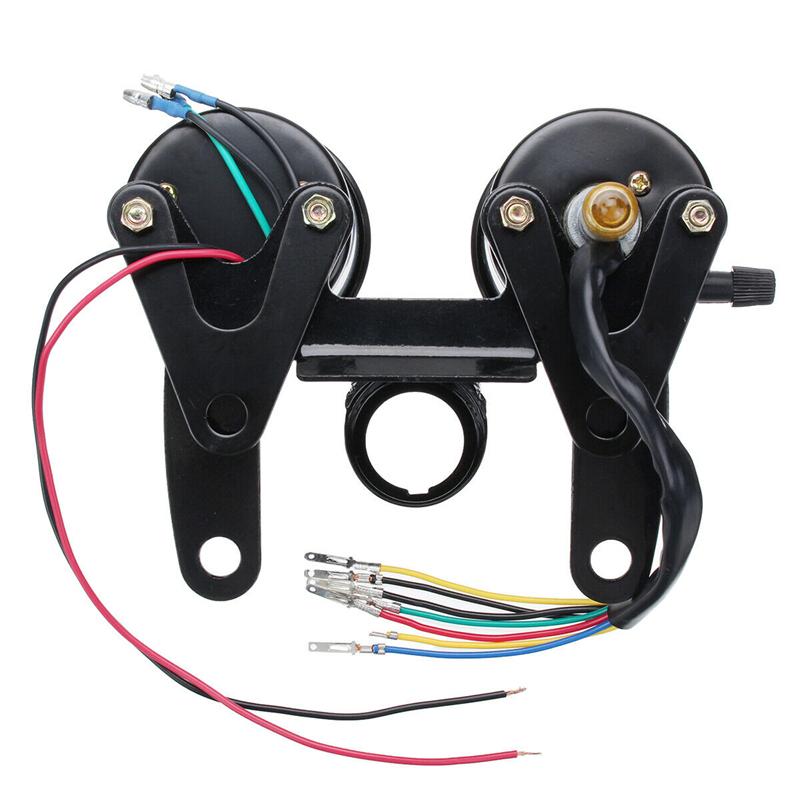 Universal For Honda Yamaha Suzuki Scooter ATV Meter 12V LED Backlight Motorcycle Dual Odometer Speedometer Tachometer Gauge