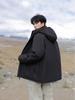 Unisex Winter Down Jacket: Men's Hooded, Loose Fit, Trendy Fashion Outerwear, Casual Couple Style.