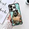 Animal Capybara Cute Plating Phone Case For Xiaomi Redmi Note 14 15 Pro Plus 13 12 11 11S 11T 10 9S 9 5G Anti-Fall Airabag Cover
