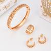 Bracelet Women's Light Luxury Fashion High-end Rhombus Glossy Hollow Twist Bracelet Ring