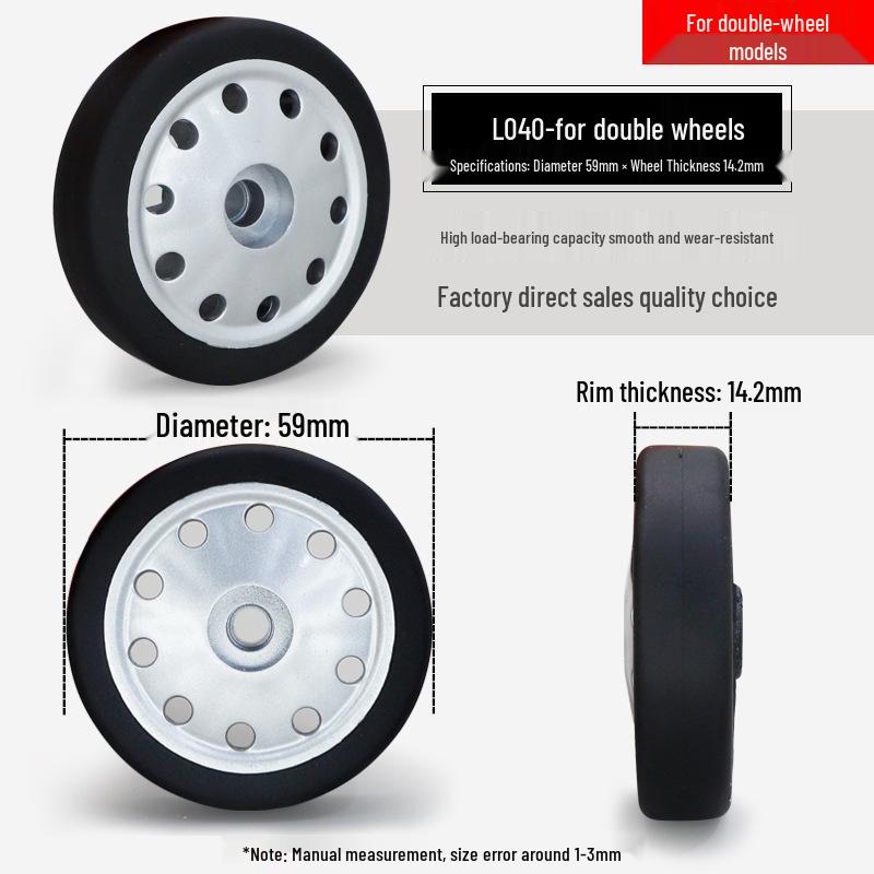Universal Wheel Replacement for Luggage Suitcase: Leather Caster Rubber Roller Rim Repair Accessories