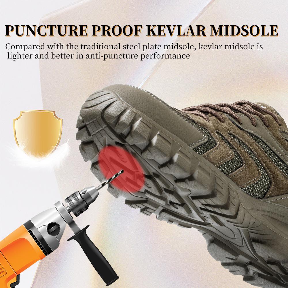 Labor insurance shoes, four-season anti-smashing and anti-piercing, lightweight and comfortable safety shoes