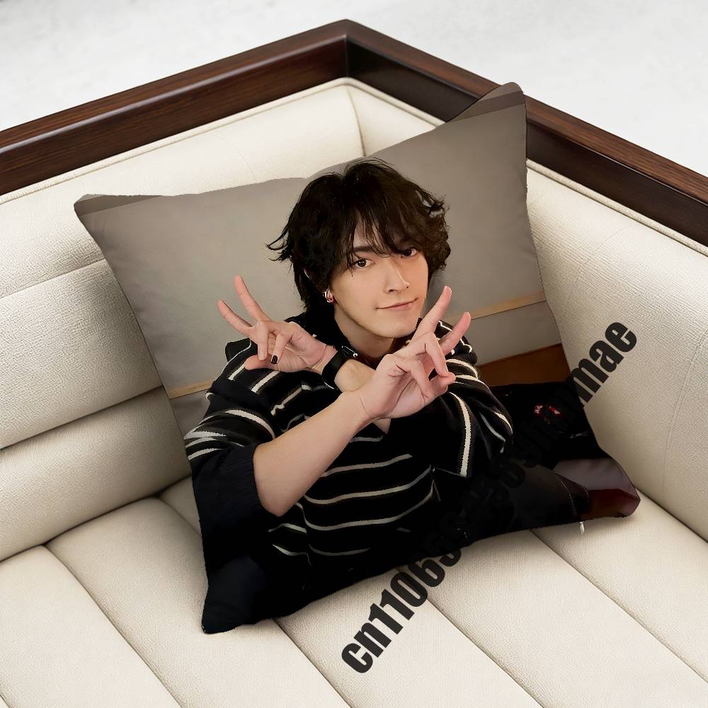 For A-Ateez K-Kim Hong Joong Throw Pillow Case Sham 45X45Cm 40X40Cm Square Car Pillowcase Pad Cushion Cover
