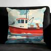 Ships Cushion Cover Pillowcase Ultra Soft Skin Friendly Fabric Cloud Like Comfort & Concealed Zipper