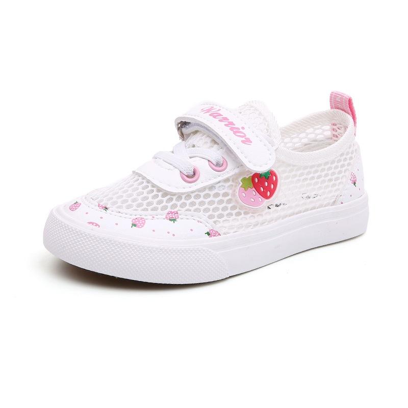 

Summer Children Casual Sport Shoes Breathable Princess Girls Baby Comfortable Casual Mesh Shoes Anti-slip Footwear 23 білий
