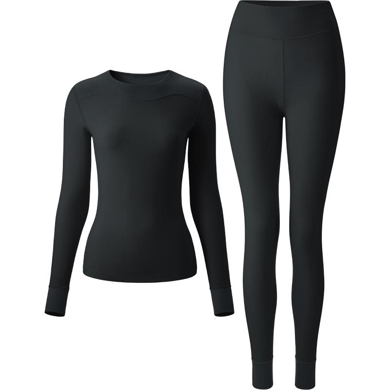 

Beneunder Women s Round Neck Fleece Thermal Set M