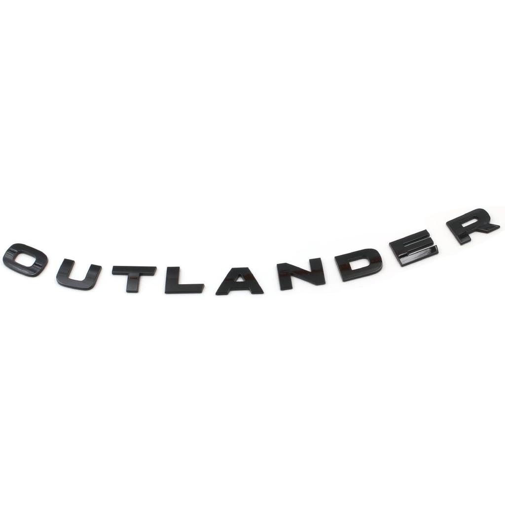 Hood Emblem Gloss Black Nameplate Compatible with 2022-2024 Outlander (Gloss Black)