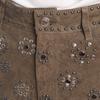 Suede Shorts with Metal Appliqués RWBS00020 for Women
