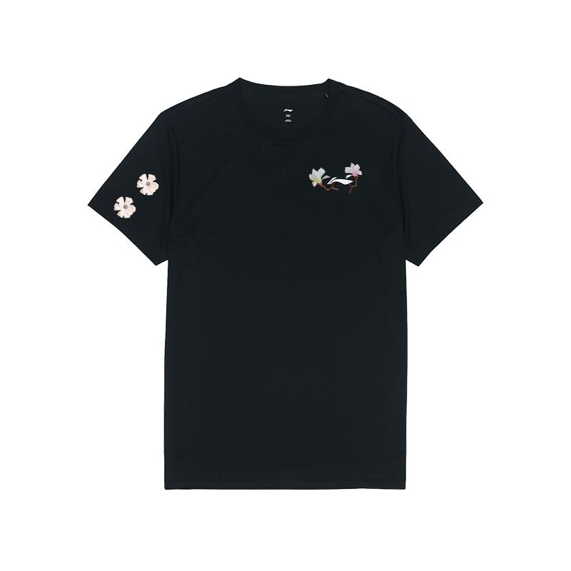 

LiNing Настраиваемая тренировочная серия Дышащая Удобная Приталенная Футболка с коротким рукавом Унисекс Топы Черный ATSS463-1(TEAM702-3.4.14) M