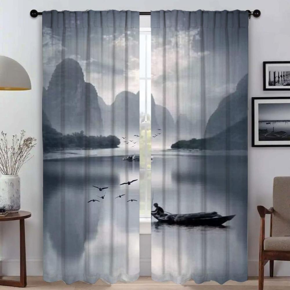 Zasłony do sypialni kolorowy obraz zasłona do salonu dekoracja na Halloween rolety zasłony do wnętrza domu 2 sztuki przegroda