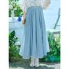 DIMANAF 2025 Summer Solid Women New Skirts Elastic Elegant White Pleated Skirts Lace High Waist