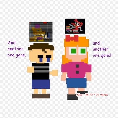 Fnaf 4 Crying Child Five Nights At Freddy's 4 Fredbear's Family Dine Bügelbild zum Aufbügeln für Kleidung, T-Shirt, Tasche, Wärmeübertragungsaufkleber zum Aufbügeln