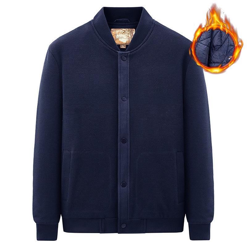 

Мужское пальто на осень и зиму, вафельное, с бейсбольным воротником, рубашка-джокер, повседневное, больших размеров, ретро-куртка, с высоким чувством стиля. 4XL