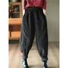 Corduroy  Autumn Winter Pants Casual High Waist Warm Women Pantalones Vintage Ankle-length Jogger Fashion Trousers