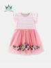 Spring/Summer Cartoon Embroidered Princess Dress for Girls - European/American Style, Fashion Gauze Skirt for Children