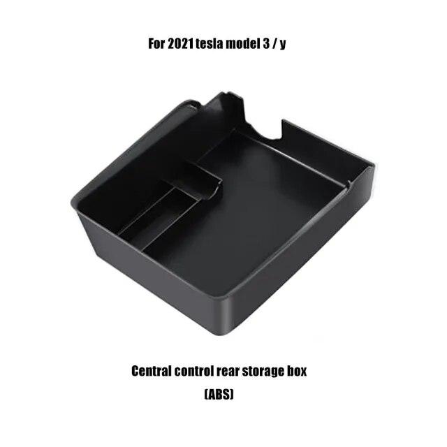 Car Central Armrest Storage Box For Tesla Model 3 / Y  2022 2023 Hidden Box Cup Holder Flocking Organizer Containersr