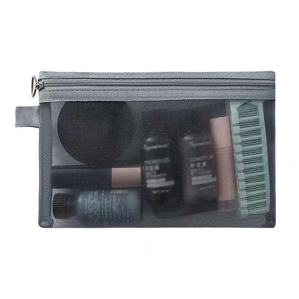 Mesh Storage Bag Fashion Toiletries Storage Bag Travel Female Portable Large Capacity Travel Cosmetics Storage Bag Accessories
