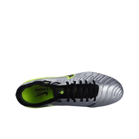 Nike Tiempo Legend 10 Elite Fg Metallic Silver Volt Black DV4328-001