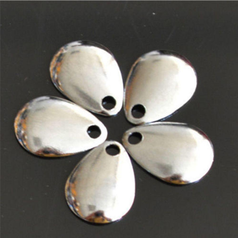50pcs Bass Vibration Sequin Spoon Metal Blades VIB Lure Fishing Attractor Spinner