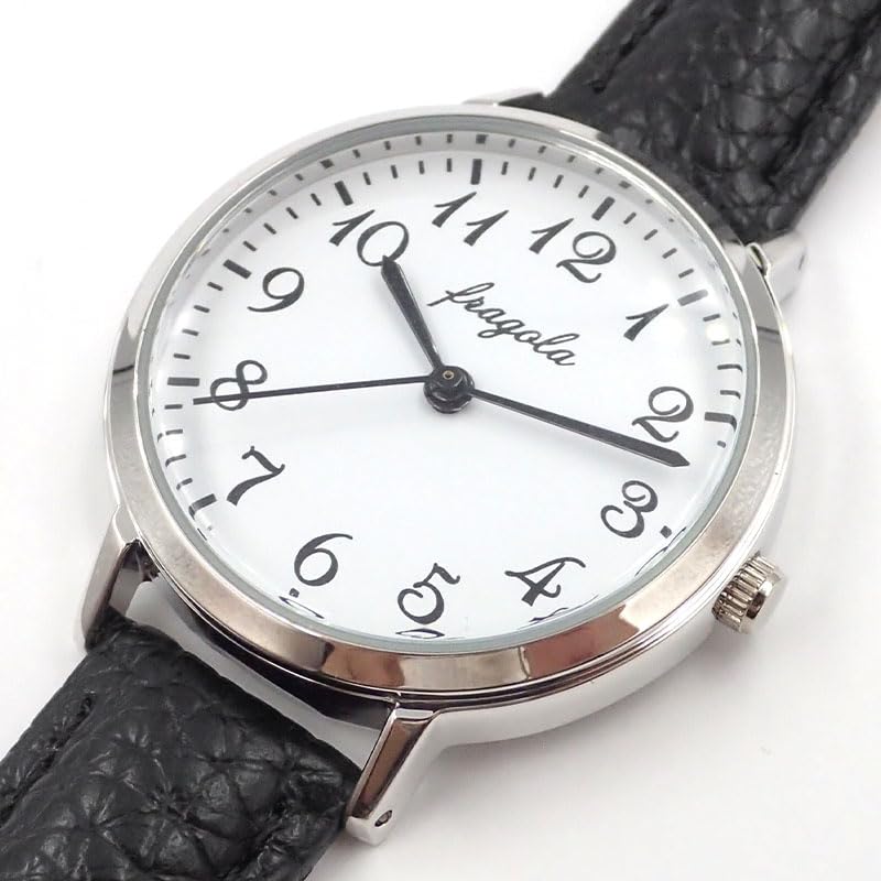 Follow Fragola Time Watch Watch, Easy-to-Read H02625A-1 SV/BK