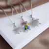 Colorful Zircon Cute  Sea Tortoise Pendant Necklaces for Women Girls Jewelry Gifts Turtle Zircon Pendant Necklace Birthday Gifts