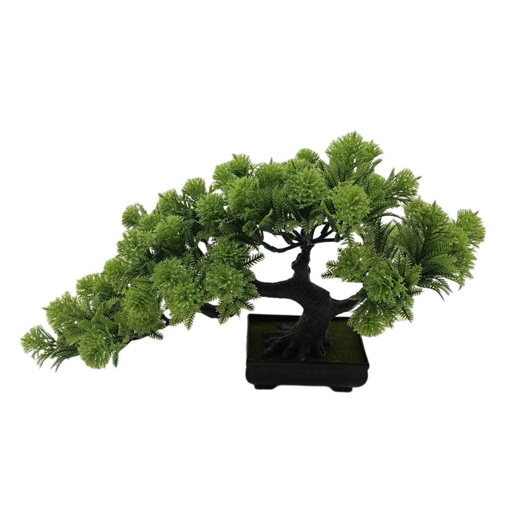 Small Artificial Bonsai Pine Tree Simulation Potted Plants Desktop Display Tree for Windowsill Home Office Decoration Ornaments