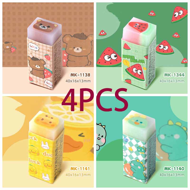 1/4/8 st söta tecknade suddgummin hållbara smörgåssuddgummin ritkul priser och brevpapper skola kontorsmaterial