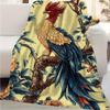 1pc Vintage Phoenix & Peony Floral Print Throw Blanket, 60x80 Inch, Soft Fabric, Single-Sided Design, All-Season Cozy Sofa