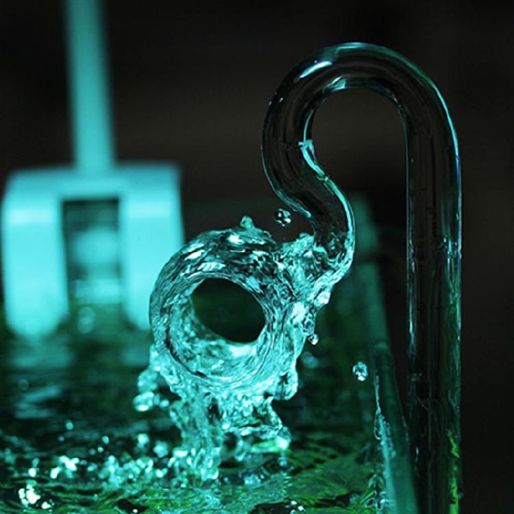 Glass Lily Pipe Inflow Spin Outflow Create Circling Flow To Slow Water Speed