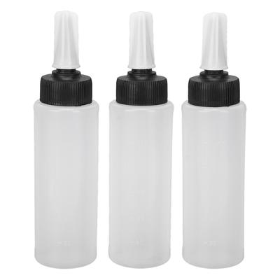 3pcs Hair Color Shampoo Applicator Bottle Refillable Hair Salon Squeeze Bottle with Cover