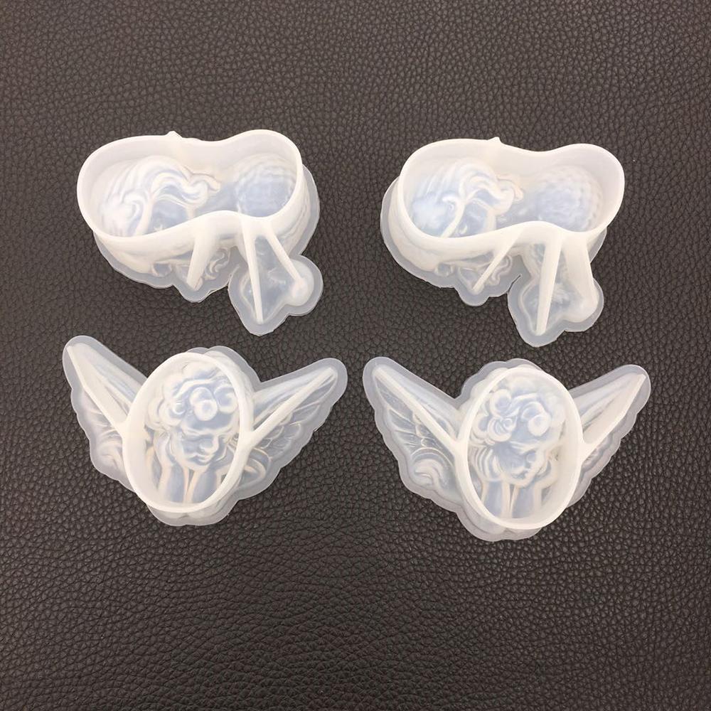 Silicone World Angel Mermaid Silicone Molds Chocolate Fondant Mould Handmade Soap Mold Cake Topper DIY Craft Art Candle Mold