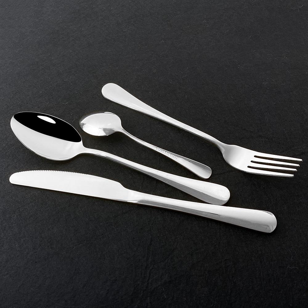 4Pcs Mirror Dinnerware Set Stainless Steel Flatware Cutlery Rainbow Set Kitchen Dinner Spoon Silverware Kitchen Tableware Set