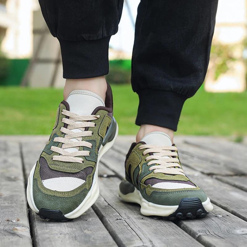 Fashion Mesh Upper Male Sports Shoes Gray Breathable Walking HikingTrekking Outdoor Size 9 Shoe in Promotion Gym Men's Casual Sneakers