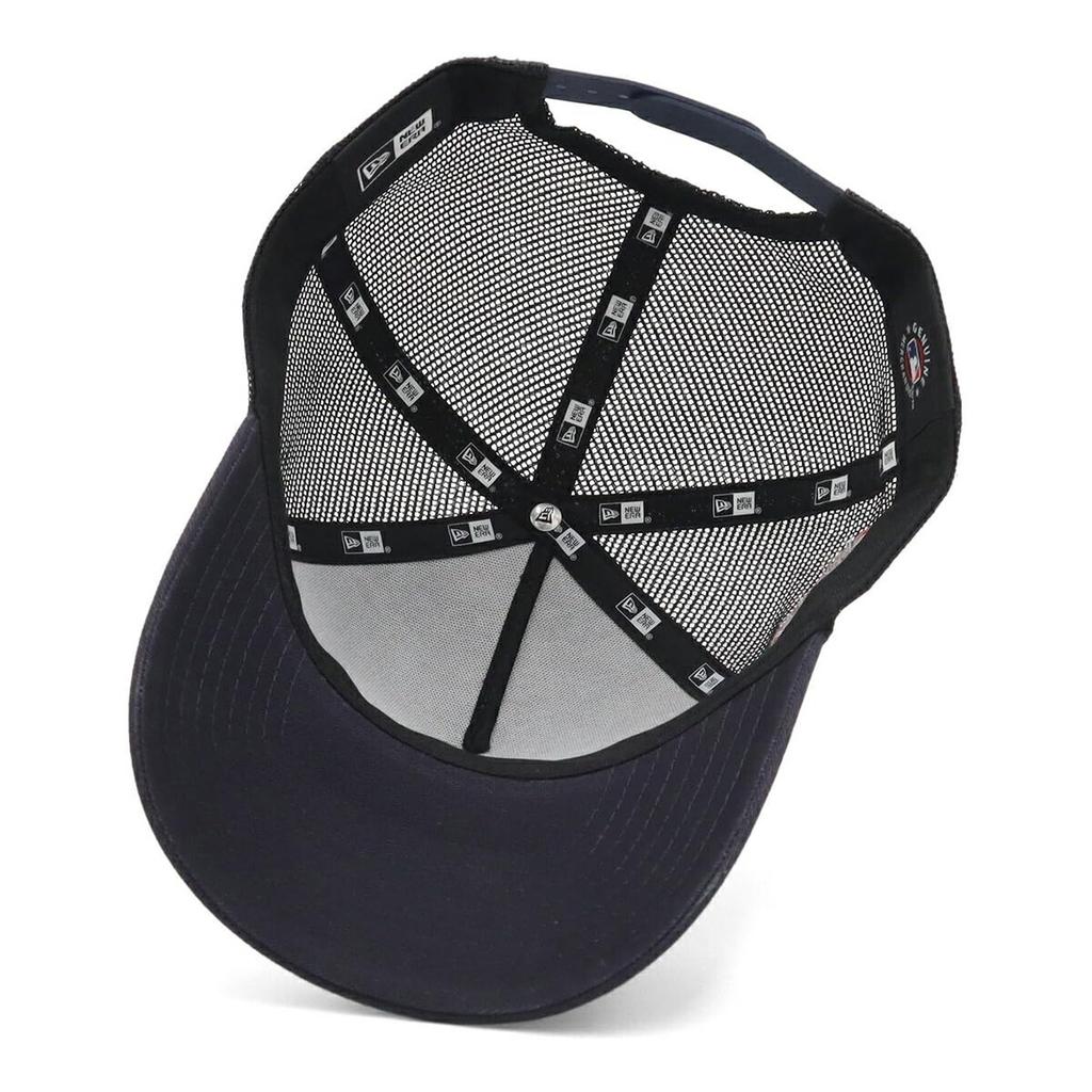 New Era Mesh Cap with MLB Side NY Free Size SL and NEYYAN NER36C9187 9FORTYA-Frame Patch, Navy, 940AFTR, SP, NVY, 14388606,
