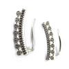 Les Trésors De Lily [M8713] - 'Sissi' White Silver (rhodium Plated) Earring Contours - 17x4 Mm