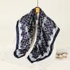 90*90cm Printed Square Scarf For Women Muslim Hijab Jacquard Scarf For Summer Lightweight Headsacarf Handkerchief Beach Shawls